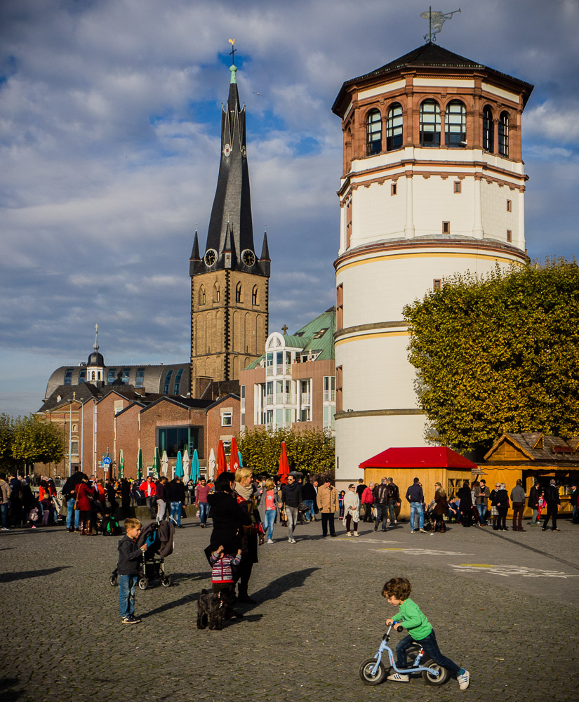 Schlossturm und St. Lambertus in Düsseldorf